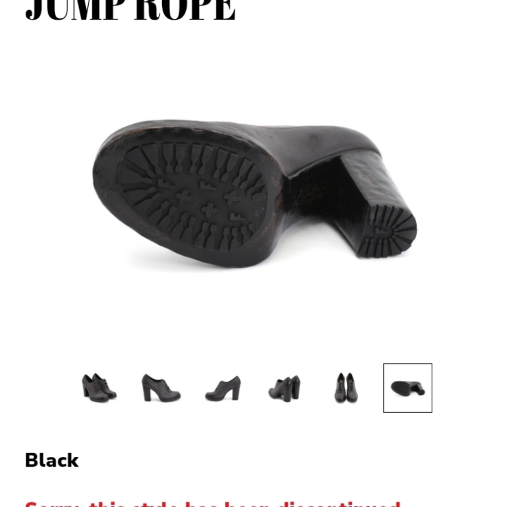 JOHN FLUEVOG Hopscotch Jump Rope Black Heeled Oxfords Size 8 - Picture 7 of 7